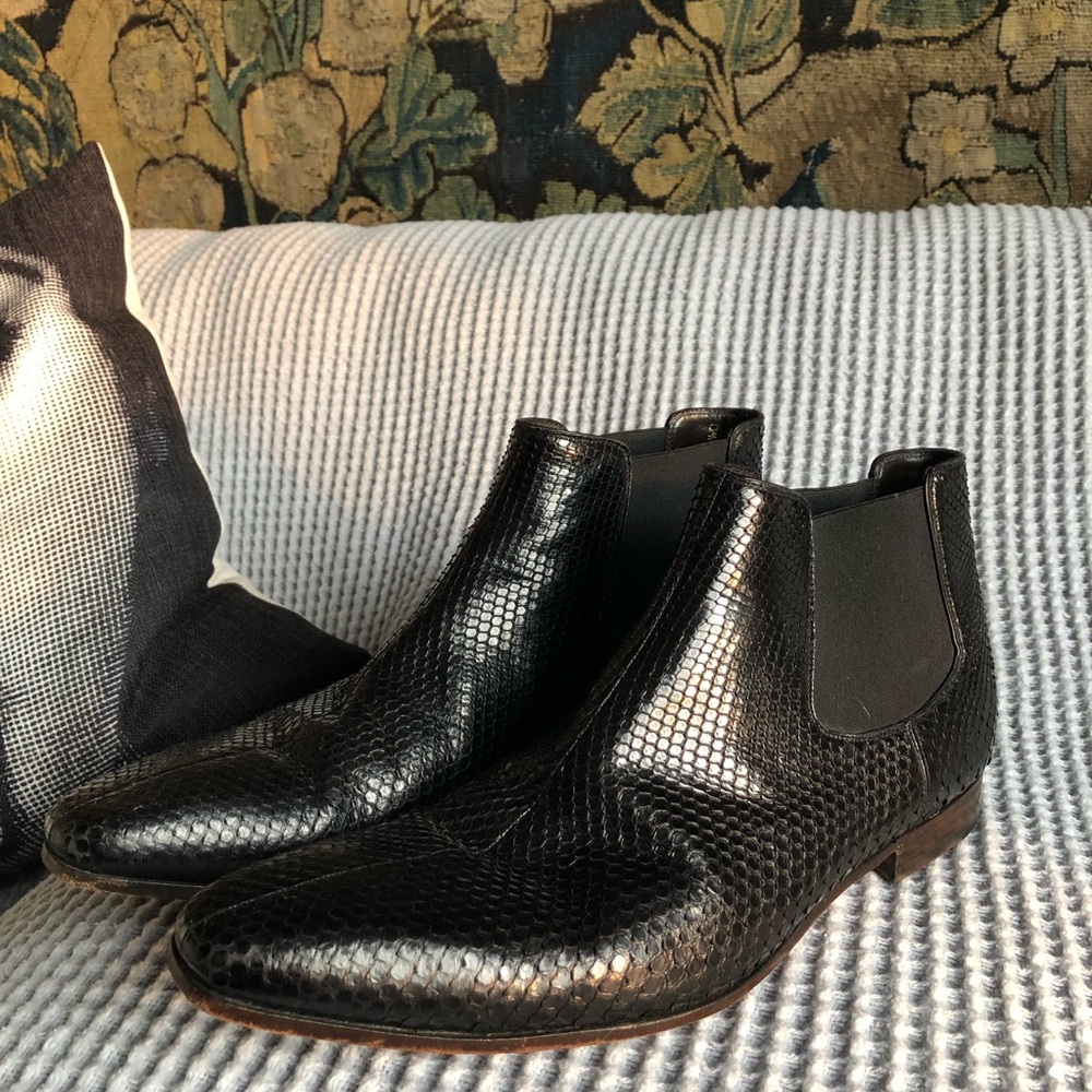Gucci snakeskin Chelsea boots